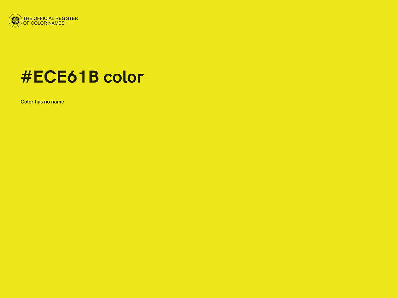 #ECE61B color image