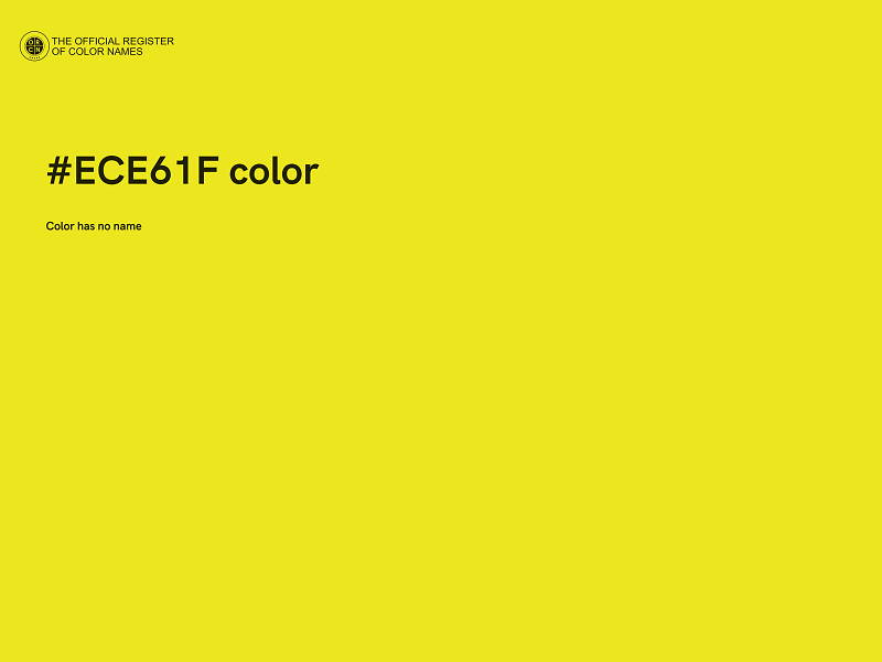 #ECE61F color image