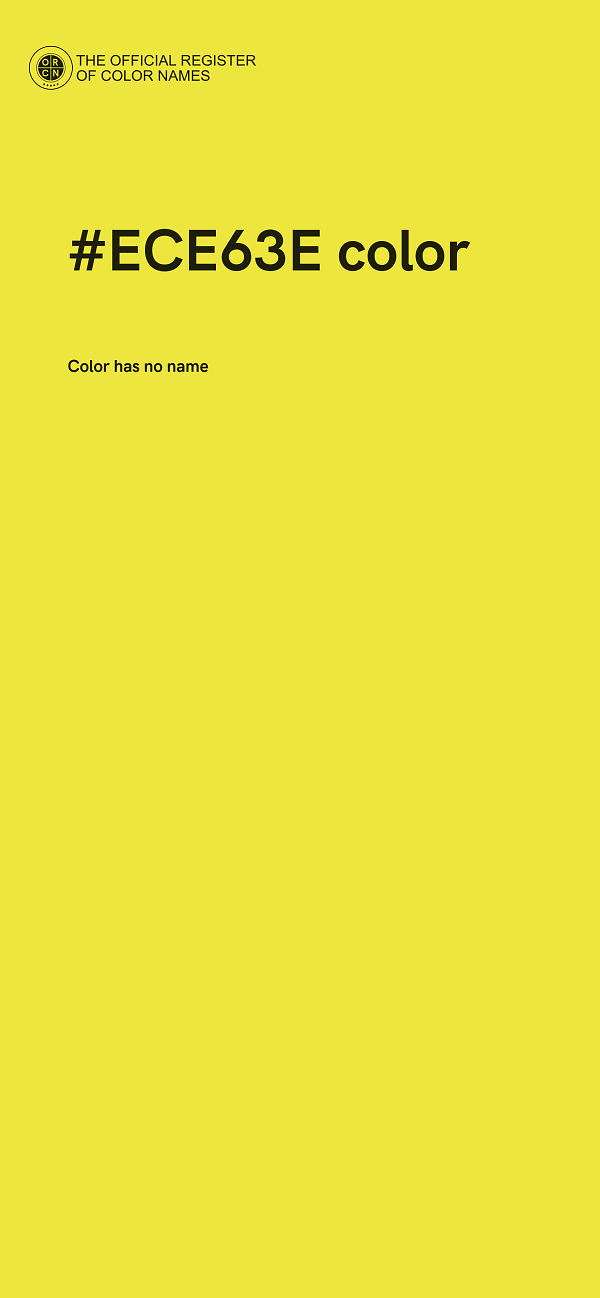 #ECE63E color image