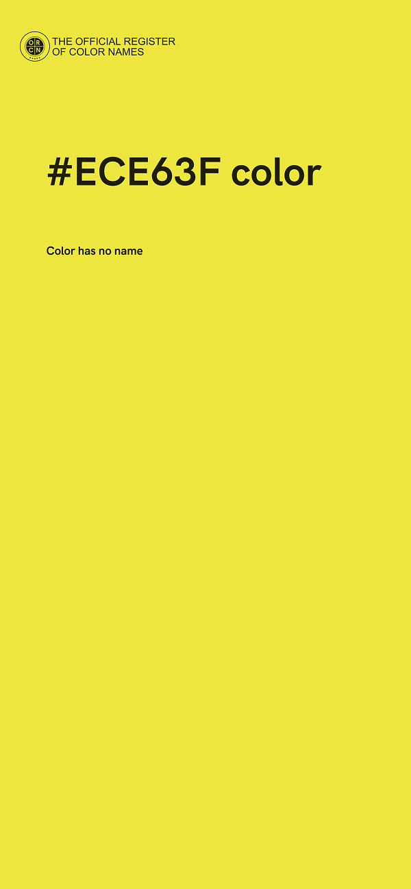 #ECE63F color image