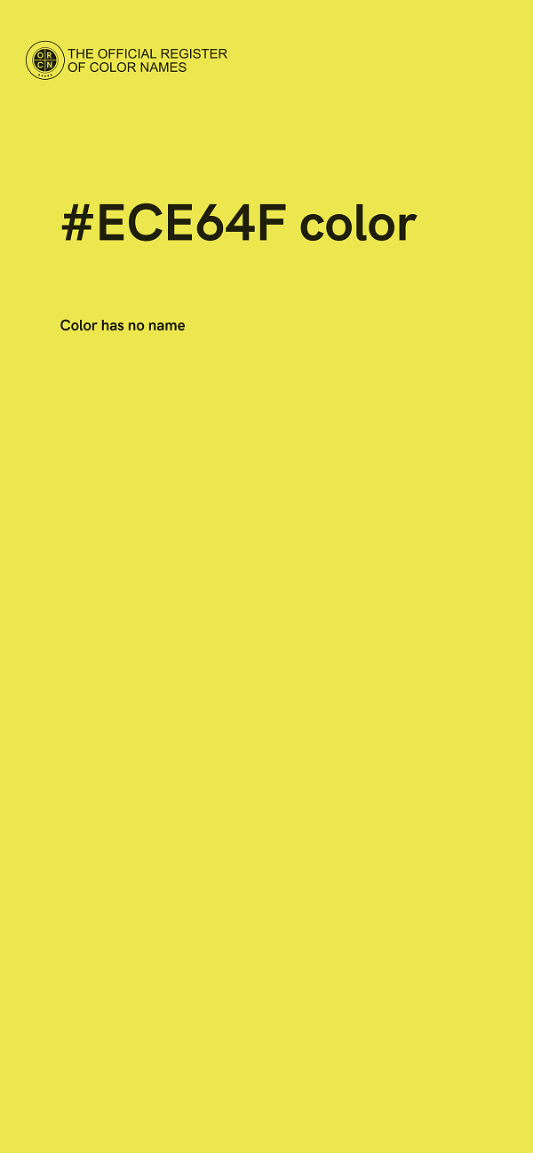 #ECE64F color image