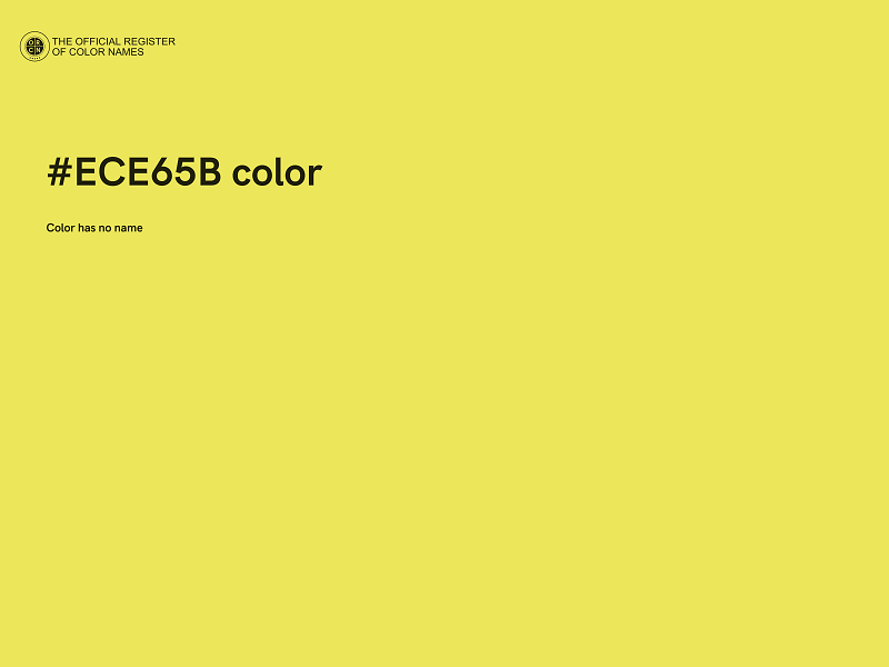#ECE65B color image