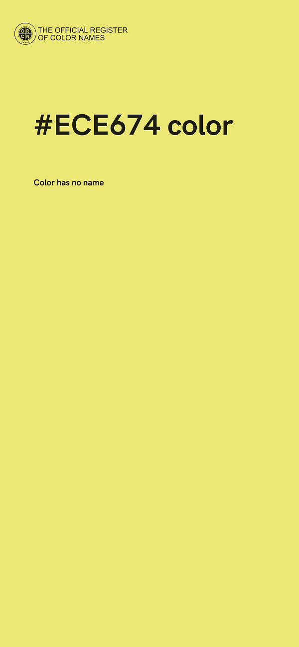 #ECE674 color image