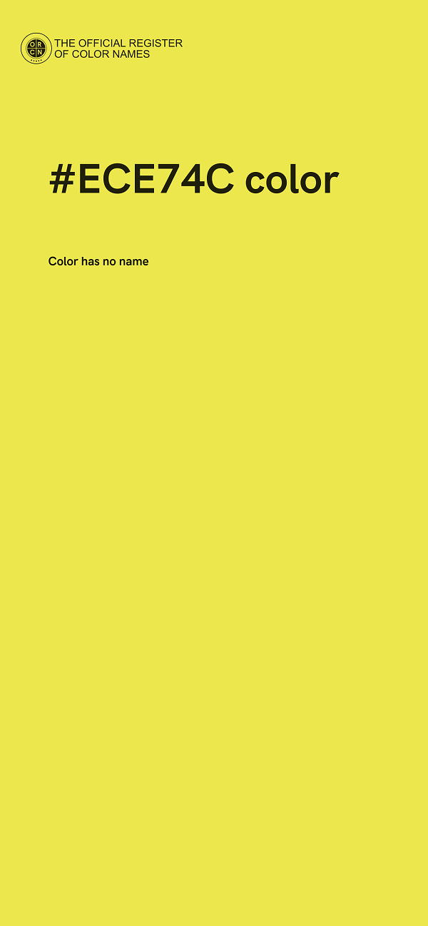 #ECE74C color image