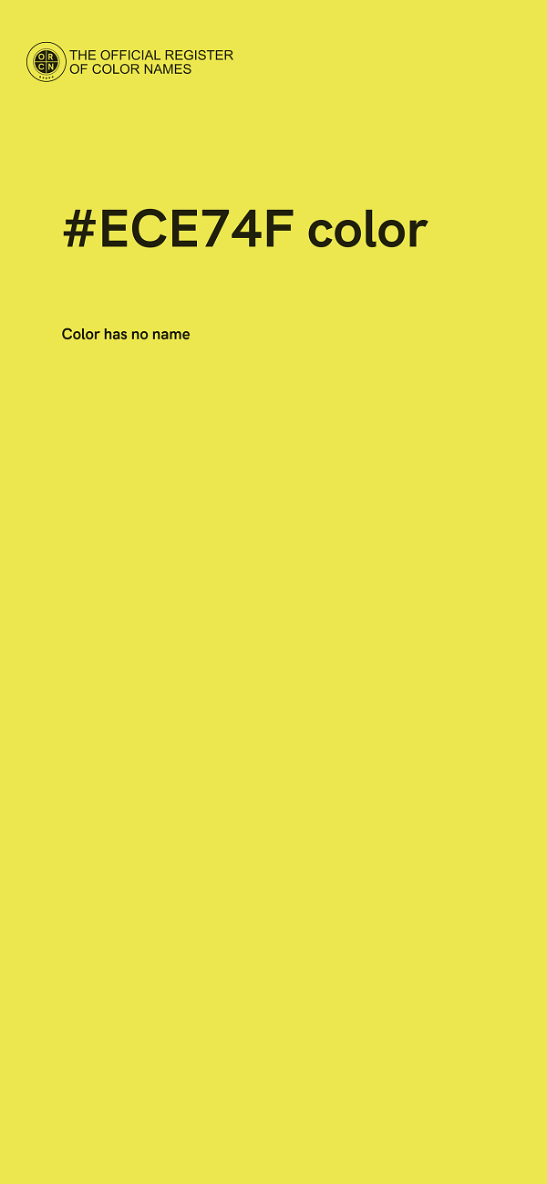 #ECE74F color image