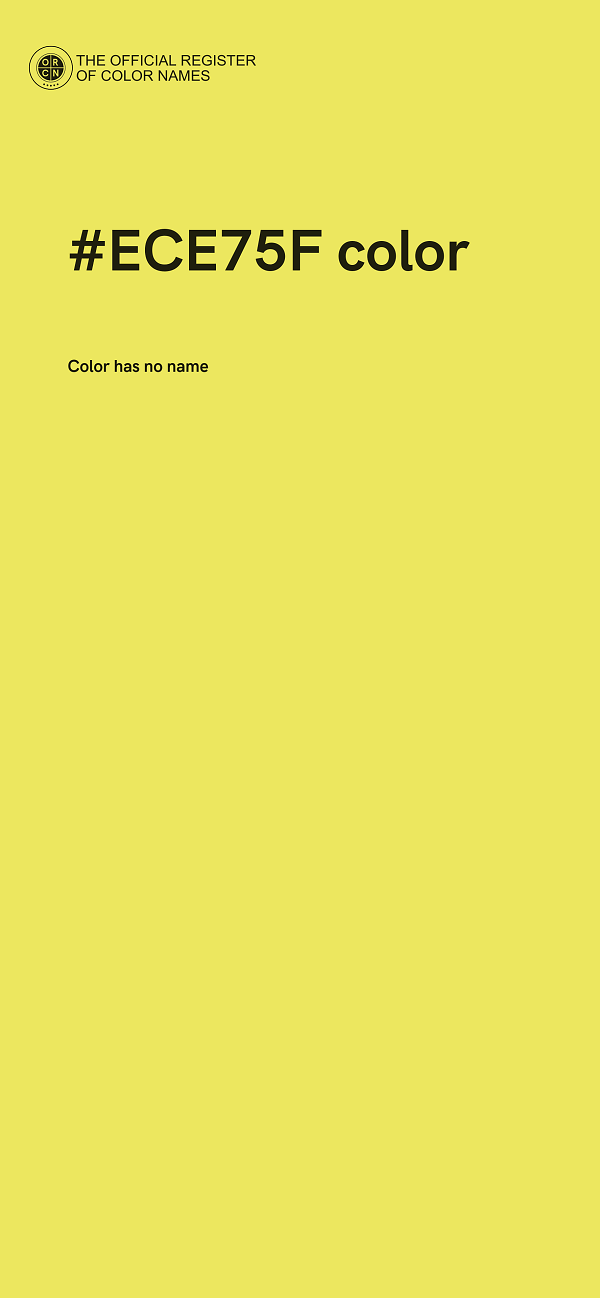 #ECE75F color image