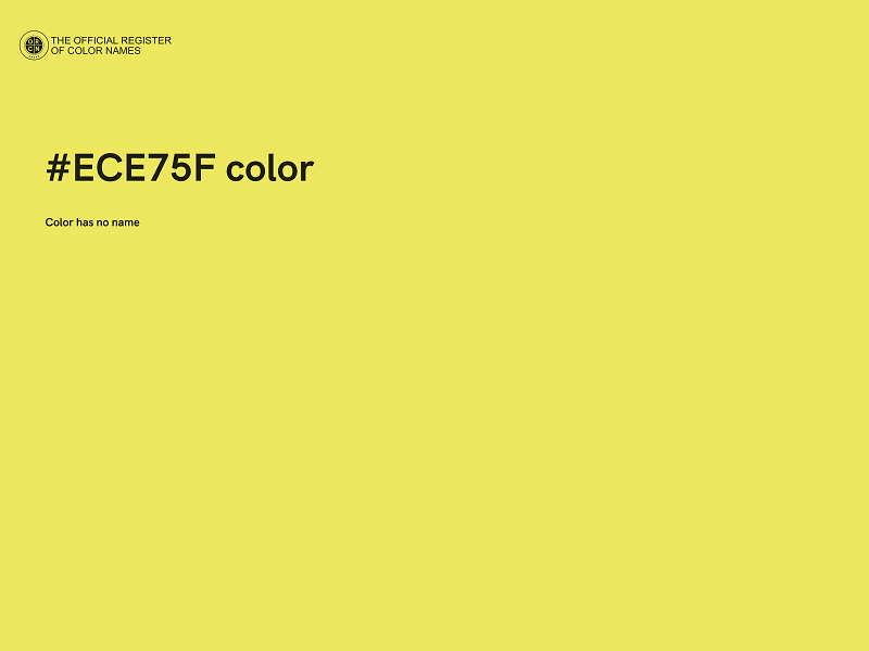 #ECE75F color image