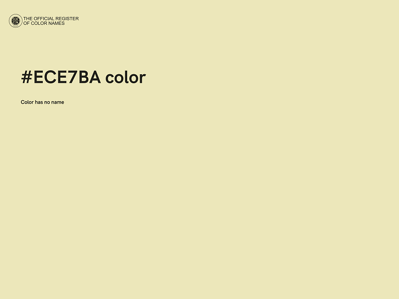 #ECE7BA color image