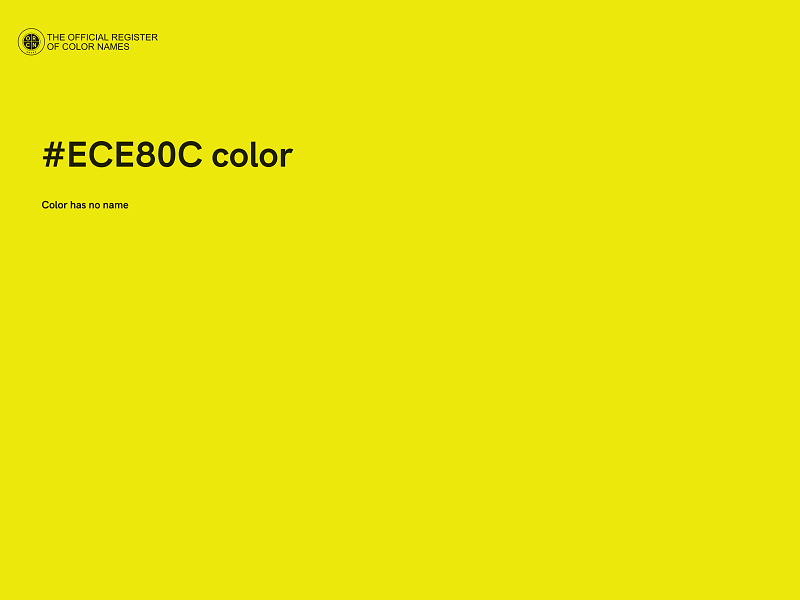 #ECE80C color image