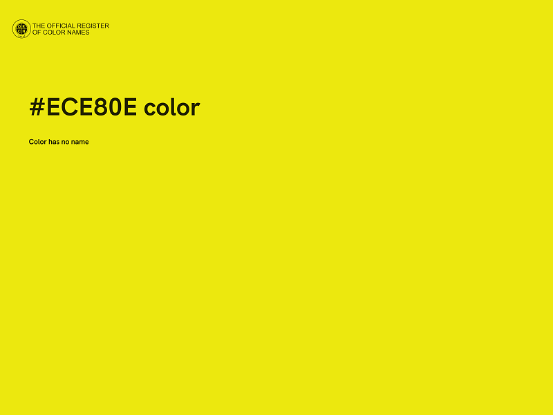 #ECE80E color image