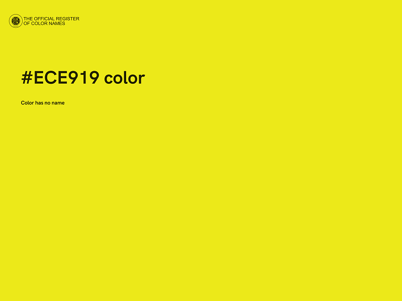 #ECE919 color image