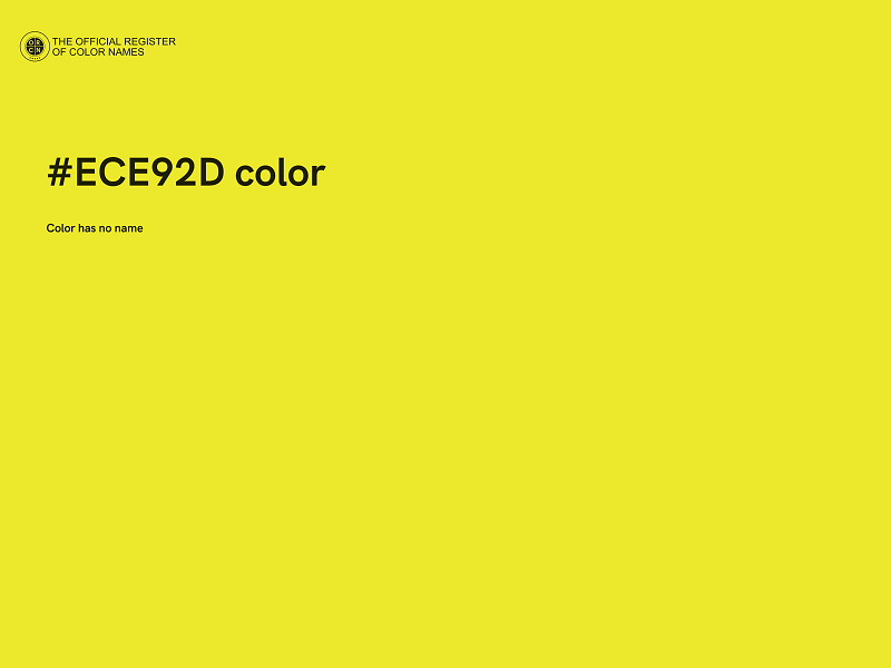 #ECE92D color image