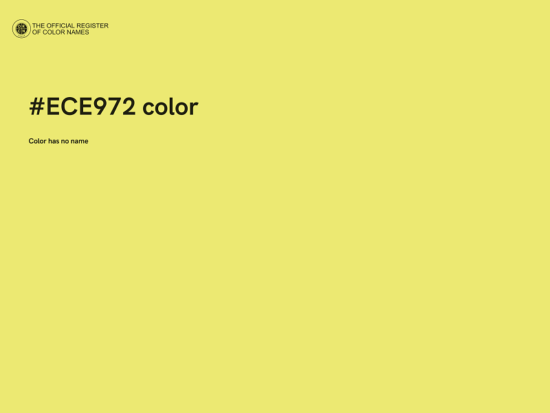 #ECE972 color image