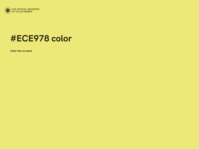 #ECE978 color image