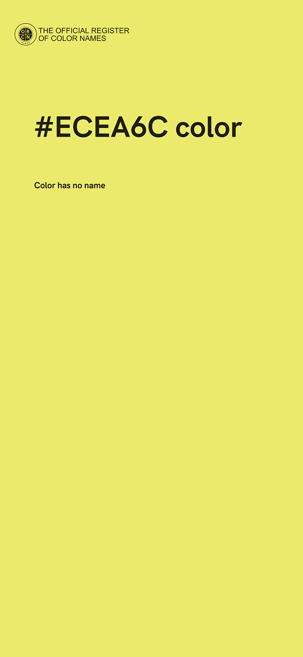 #ECEA6C color image