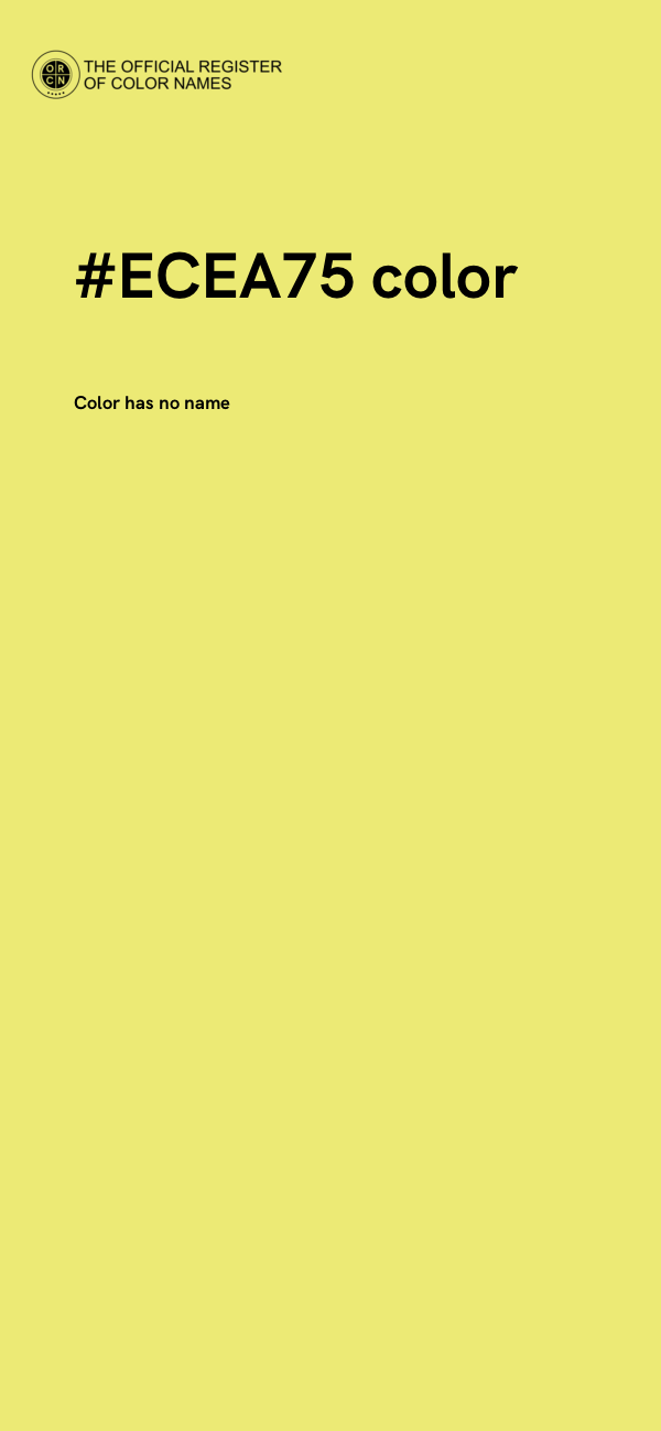 #ECEA75 color image