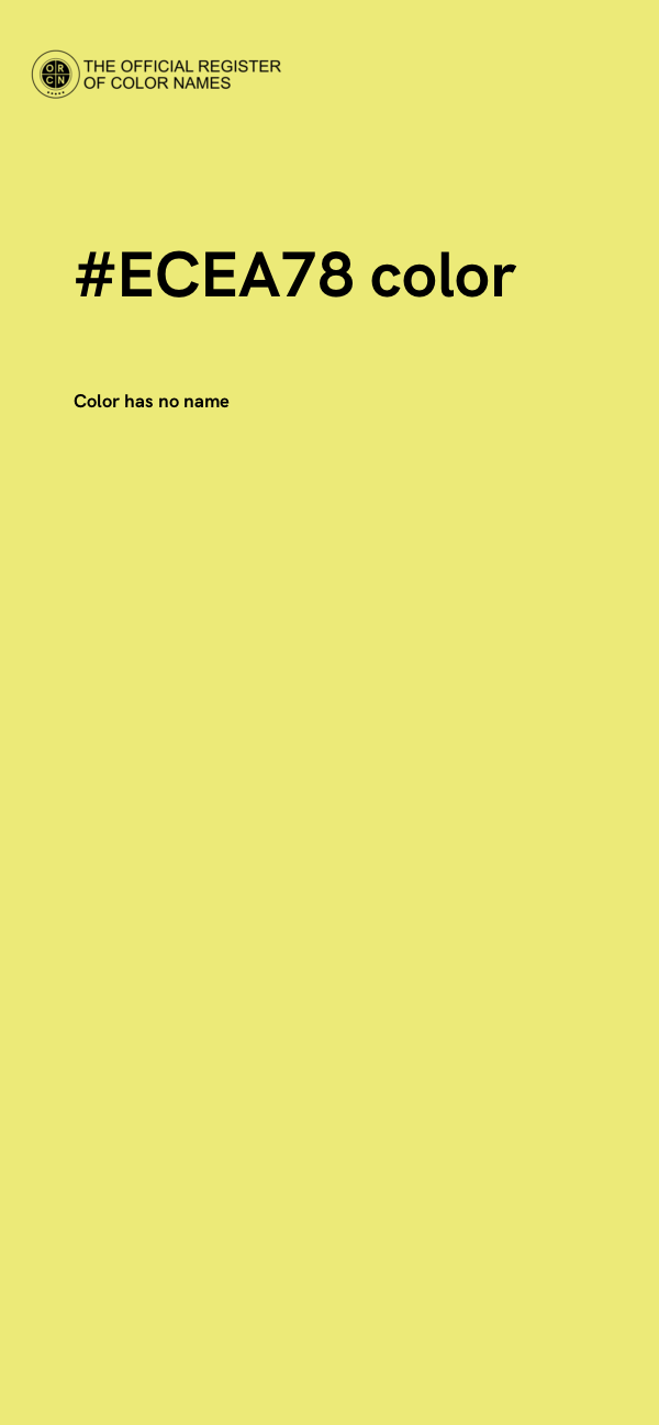 #ECEA78 color image