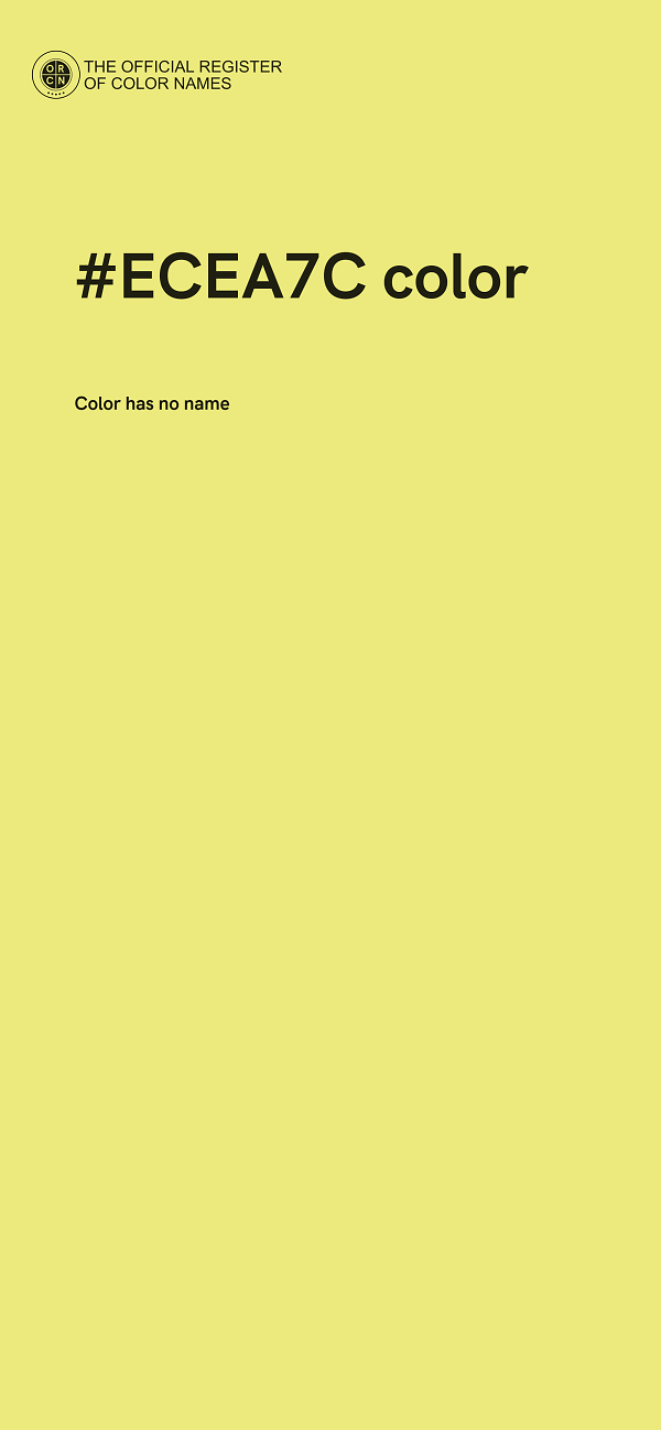 #ECEA7C color image