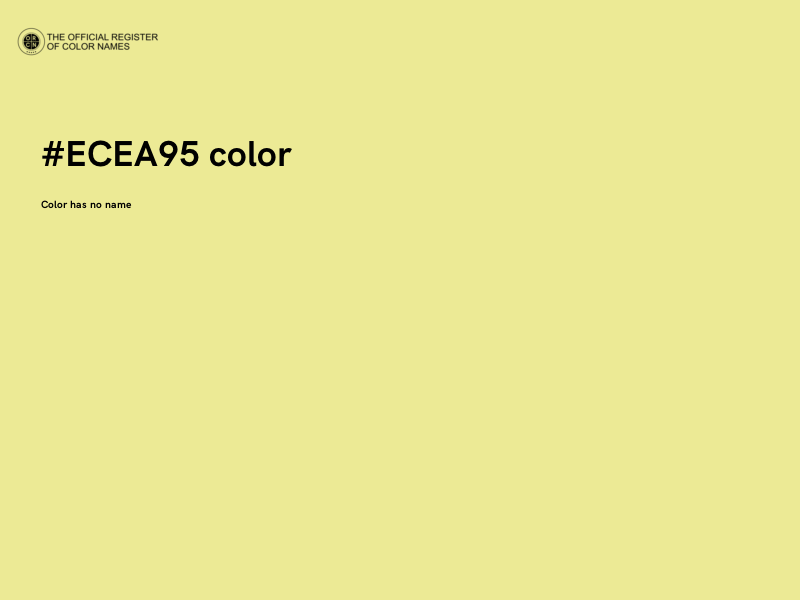 #ECEA95 color image