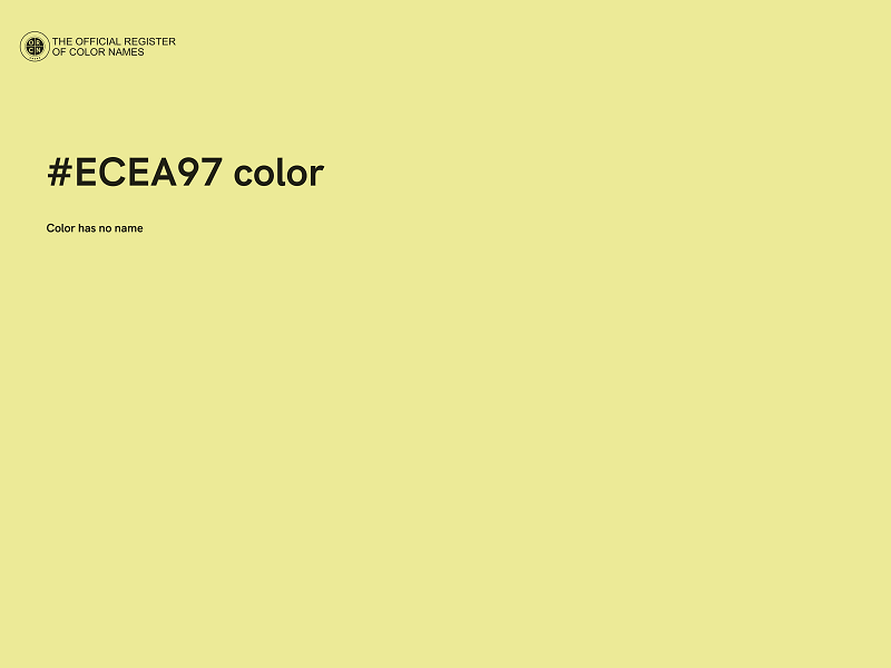 #ECEA97 color image