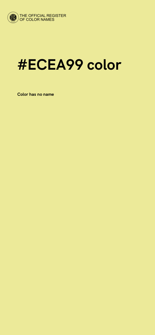 #ECEA99 color image