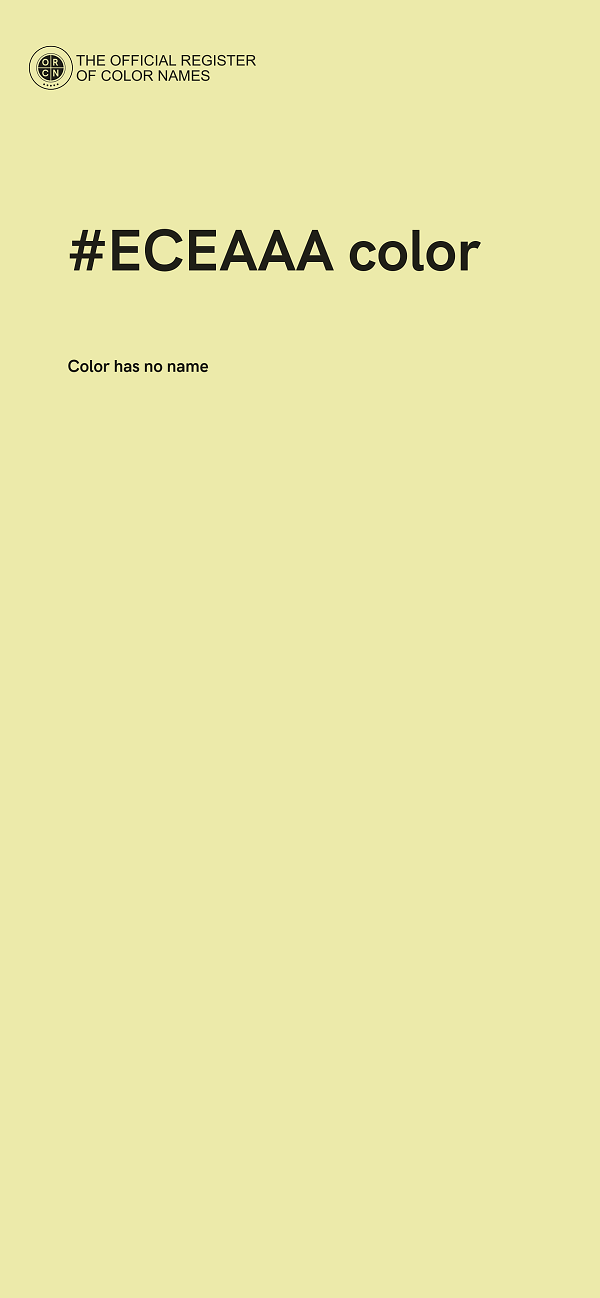 #ECEAAA color image
