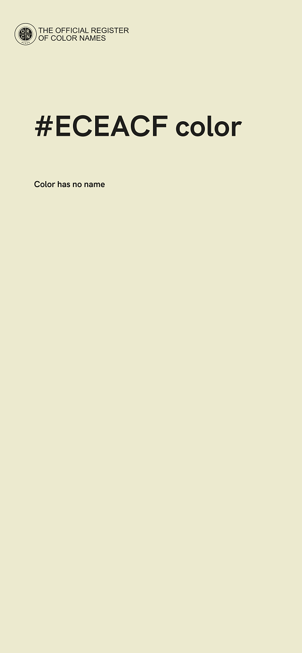 #ECEACF color image