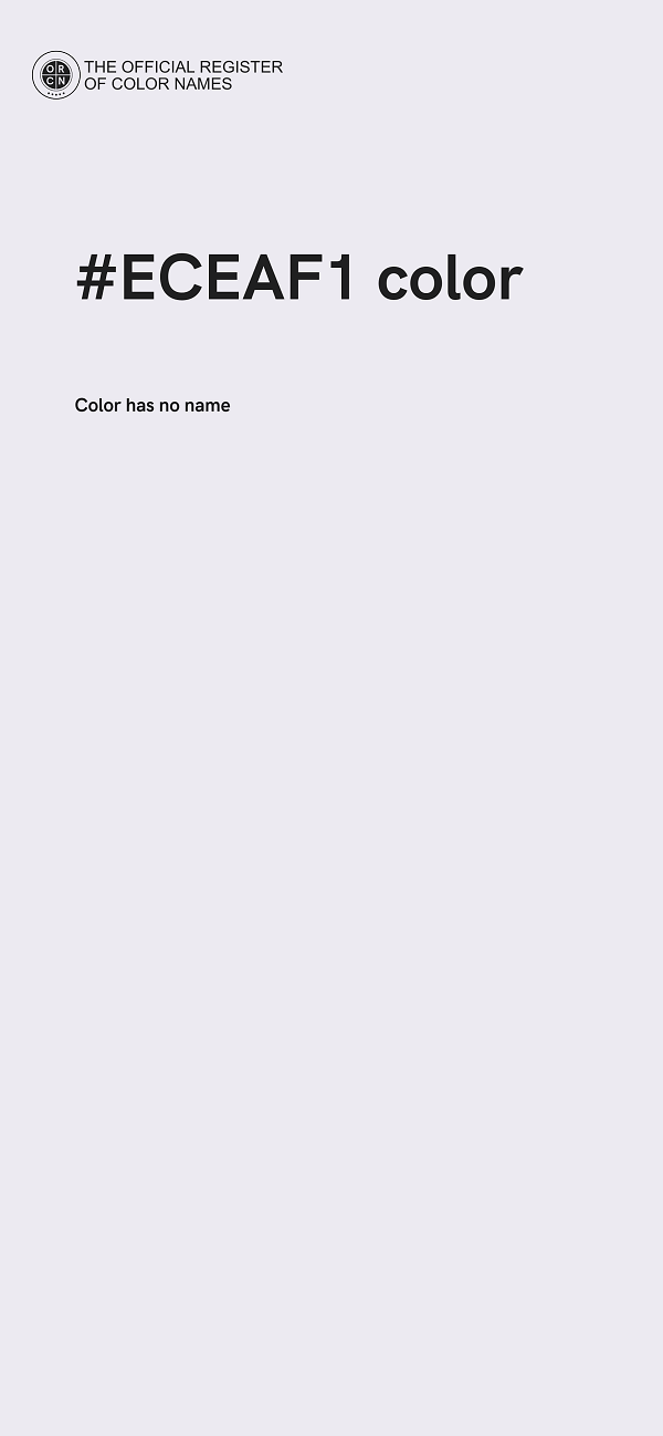 #ECEAF1 color image