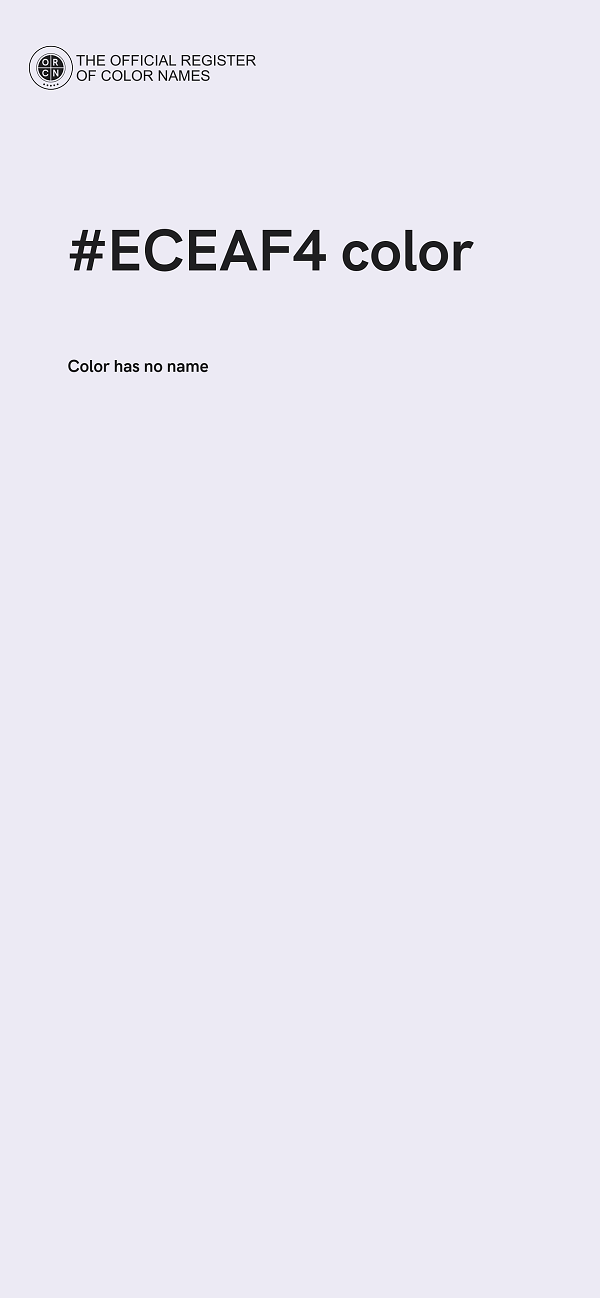#ECEAF4 color image