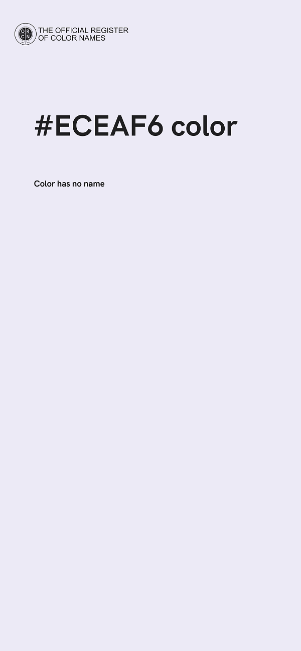 #ECEAF6 color image