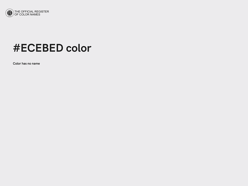 #ECEBED color image