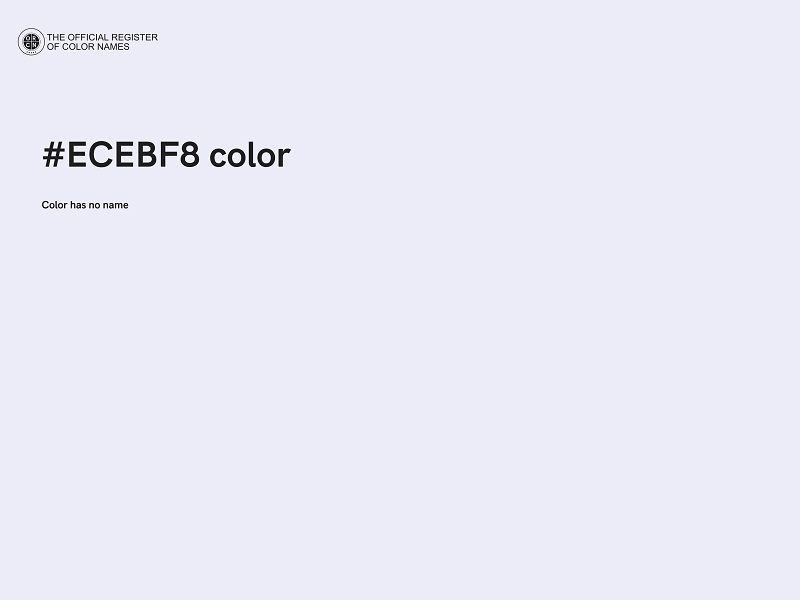 #ECEBF8 color image