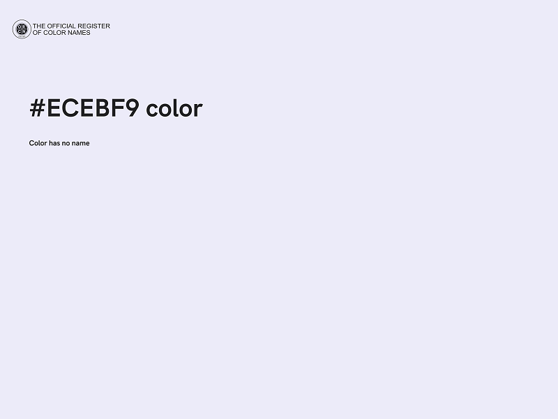 #ECEBF9 color image