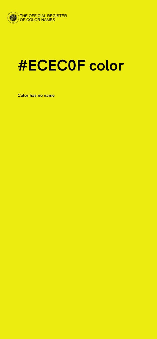 #ECEC0F color image