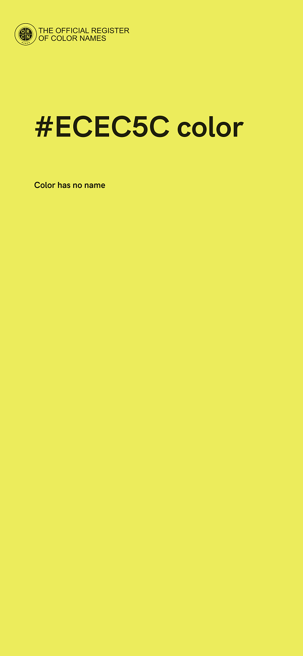 #ECEC5C color image