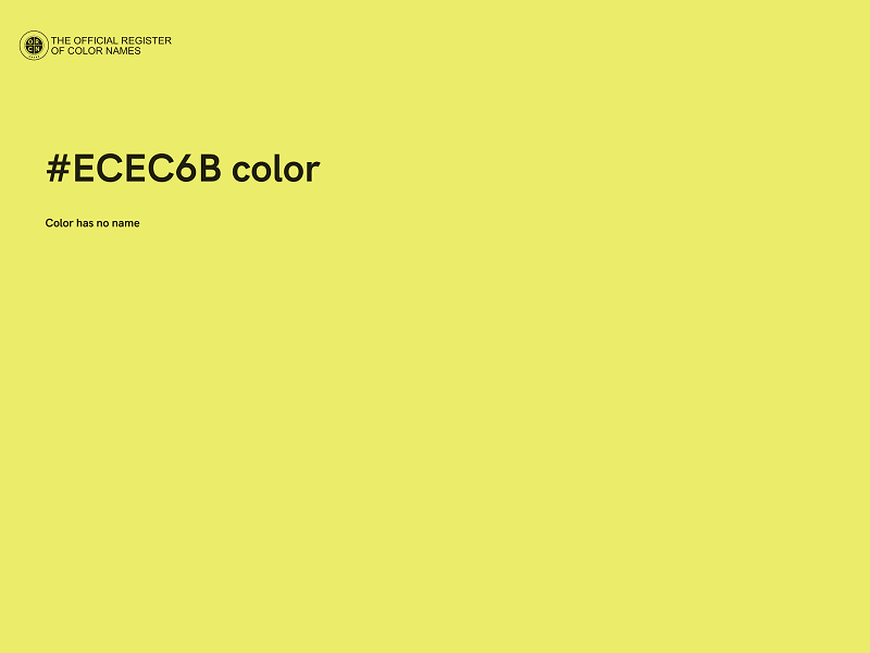 #ECEC6B color image