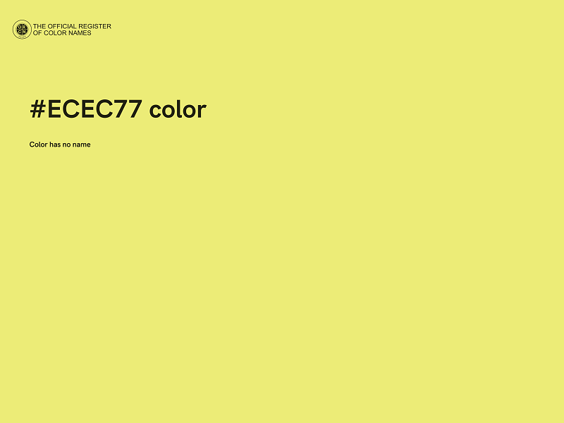 #ECEC77 color image