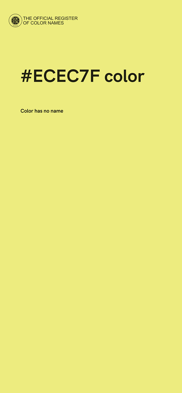 #ECEC7F color image