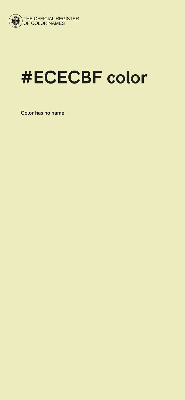#ECECBF color image