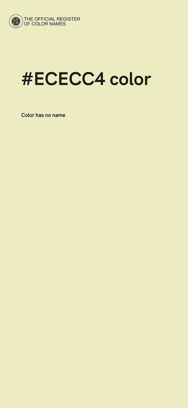 #ECECC4 color image