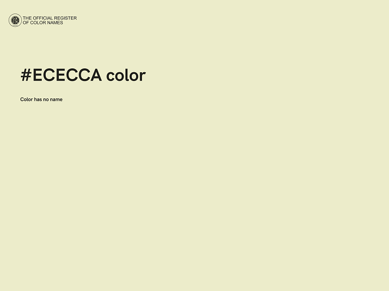 #ECECCA color image