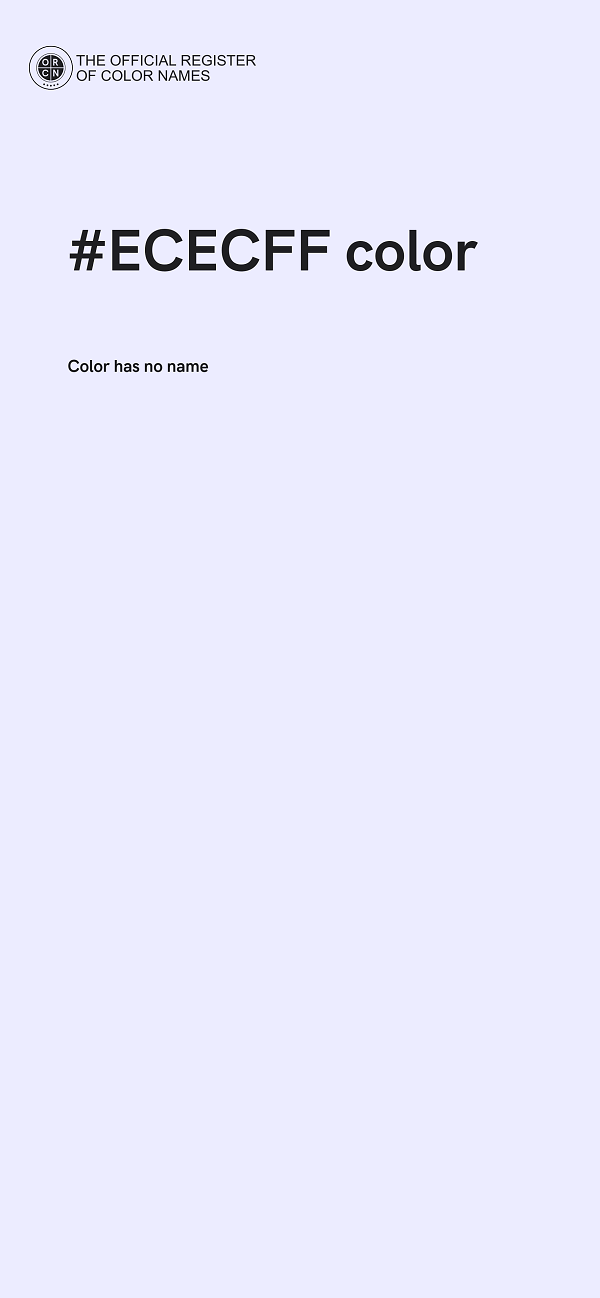 #ECECFF color image