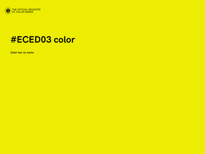 #ECED03 color image