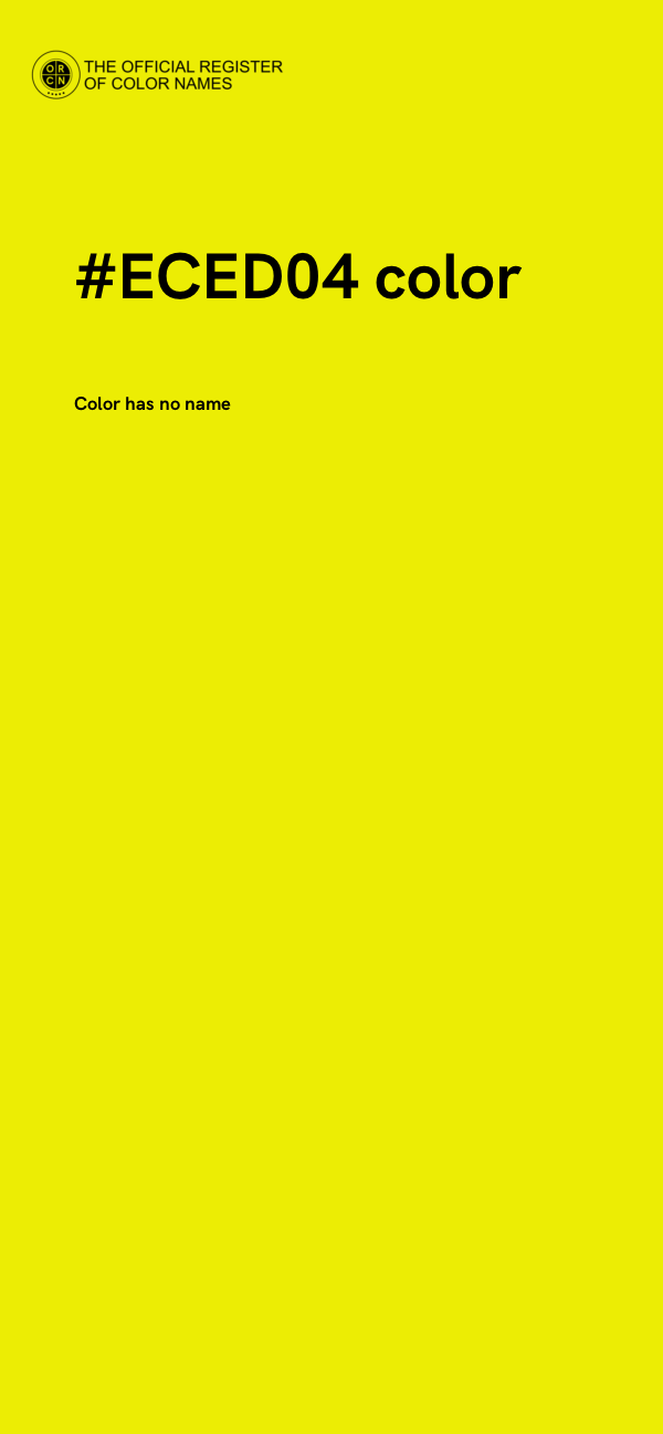 #ECED04 color image