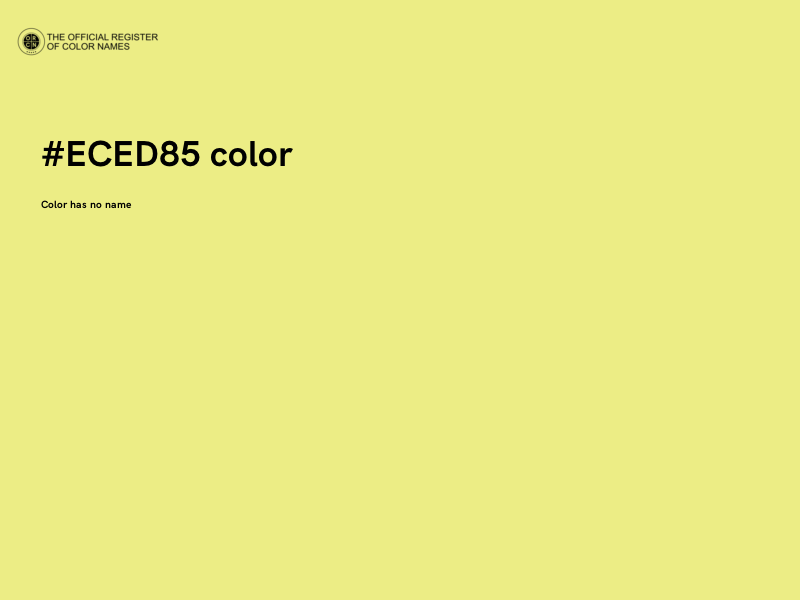 #ECED85 color image