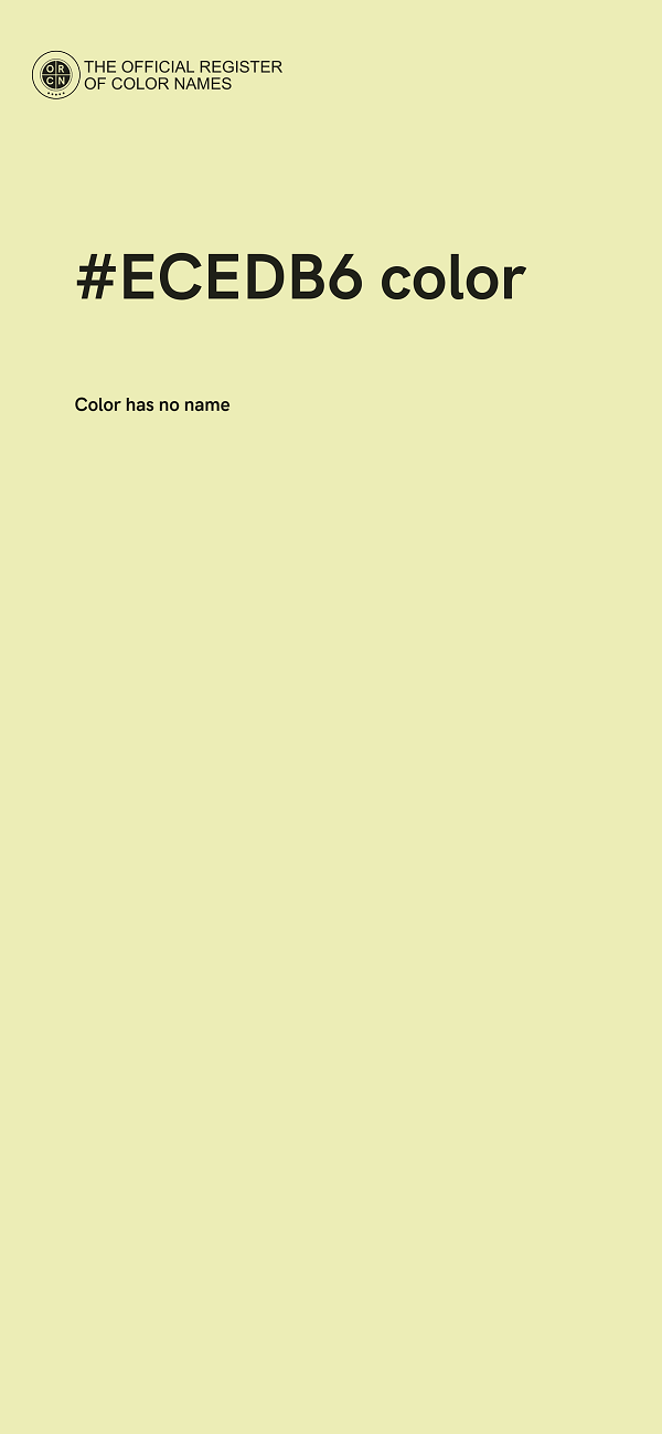#ECEDB6 color image