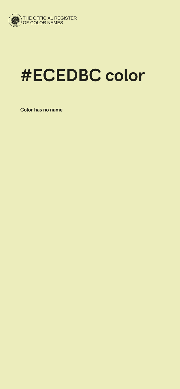 #ECEDBC color image