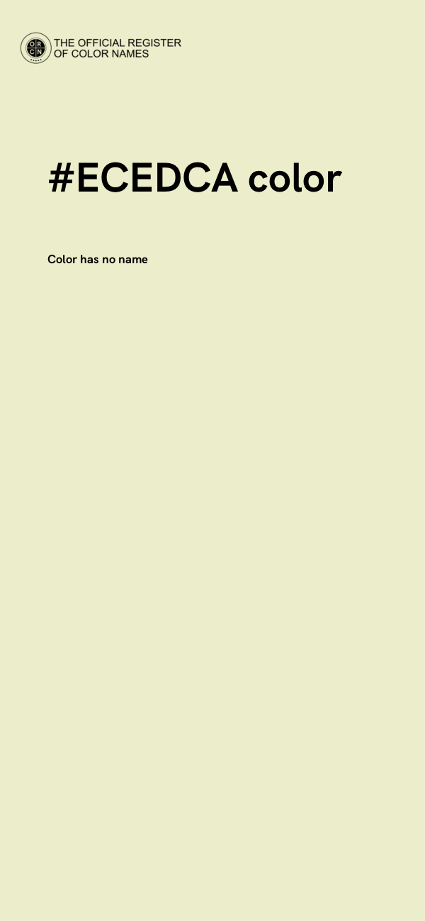 #ECEDCA color image