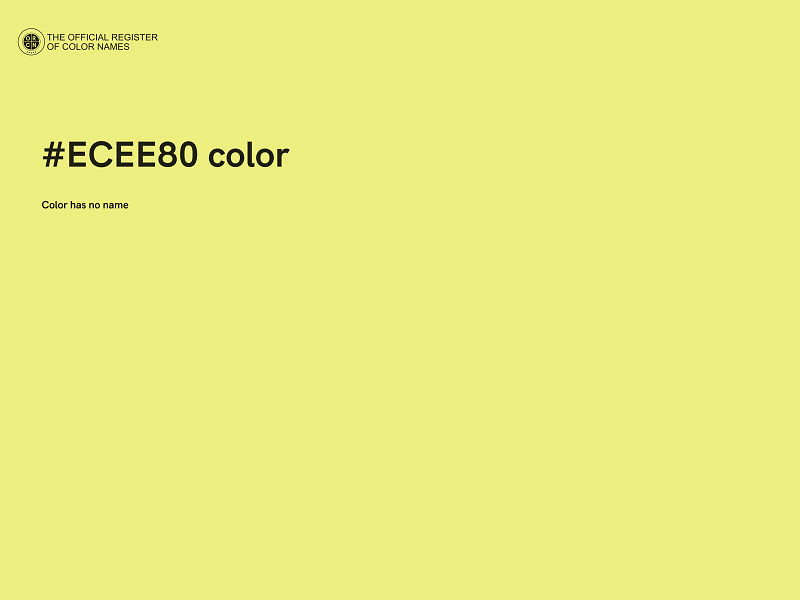 #ECEE80 color image