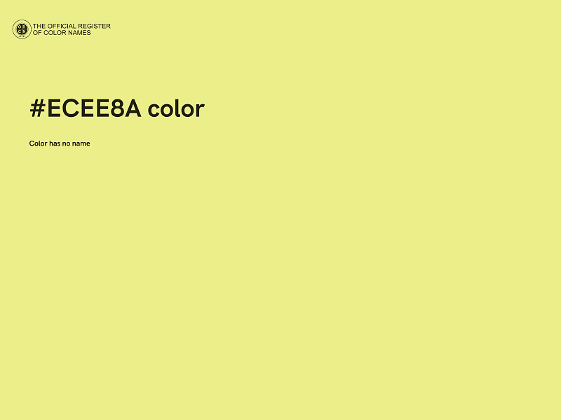 #ECEE8A color image